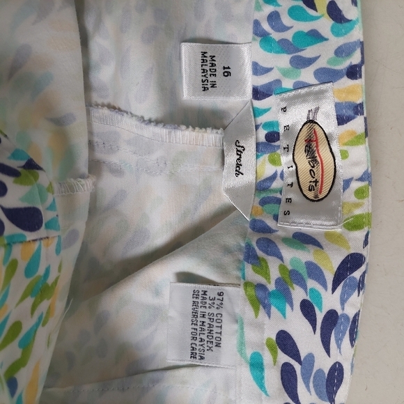 Talbots Multi Color Capri Pants Women's Size 16 P - Picture 3 of 6